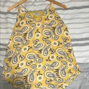 LOFT Sunflower Paisley Sleeveless Top